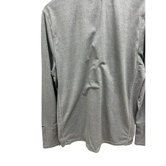 Mountain High Outfitters Tech 1/4 Zip Large Gray Pullover‎ Thumbholes Mens Top - Picture 6 of 7